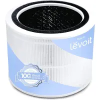 Levoit Filtre à air - - Core 200S-RF - True HEPA 3‑en‑1 - Charbon actif - Anti‑allergies et fumée
