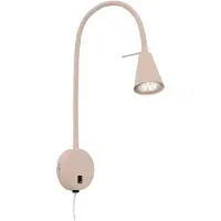 Briloner TUSA Lampe de lecture LED orientable bras flexible 45 cm 4 W 400 lm 3000 K lumière blanc chaud avec interrupteur beige lampe chevet chambre