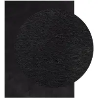 vidaXL Tapis HUARTE à poils courts doux et lavable noir 240x340 cm