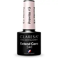 Claresa Extend UV Nail Polish Base 5in1 Manicure Pedicure Hybrid Polish Base 5ml Pink No. 03 (Pink, Vernis gel UV)