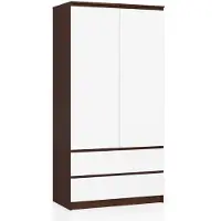 Akord Armoire Wengé/Blanc 90X51X180
