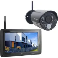 Elro CZ40RIPS Draadloze Full HD Beveiligingscamera Set 1080p Full HD Bewakingscamera met 7 scherm & App (1920 x 1080 Pixels), Caméra réseau, Noir