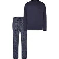 Hajo Pyjama long 'Premium Cotton' bleu foncé