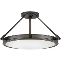 HINKLEY Elstead Collier Deckenleuchte E14 4-fach Schwarzes Oxid Glas klar mit Luftbläschen (E14)