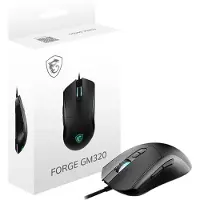 MSI S12-0402420-HH9 Forge GM320 Gaming Maus, Black, USB