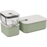 Berghoff Lunchbox Lunch/Vorratsbehälter Leo 3-tlg., Lunch box, Vert, Blanc, Transparent