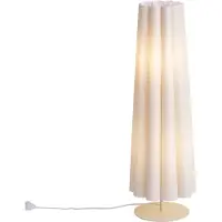 QAZQA Lampadaire Japandi beige avec abat-jour en tissu 95cm 2 lumières - Jenni