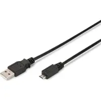Ewent Câble EC1018 USB 2.0 Type A mâle Micro USB mâle 0,5m Noir