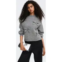ONLY Pull-over 'ONLLISA' gris chiné