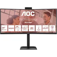 AOC CU34E4CW 86,3cm (34") CU34E4CW 21:09 2xHDMI+DP+USB-C+Webc.Curv.