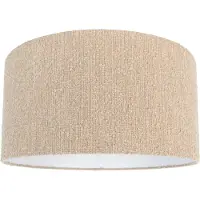 QAZQA Abat-jour en tissu beige en tissu bouclé 50/50/25