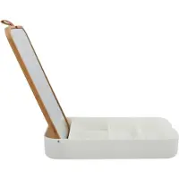 Spirella Miroir de maquillage , miroir cosmétique avec espace de rangement pour le maquillage, les produits de beauté, idéal pour une table de vanité