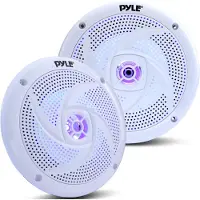 Pyle Haut-Parleurs Plats Et Étanches De 240 Watts Avec Rétroéclairage À Led Yacht