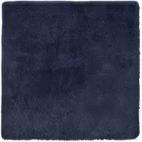 vidaXL Tapis shaggy à poils longs NAVARRA bleu marine 120x120 cm