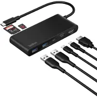 Belkin CONNECT USB-C 7-in-1 mit Dual USB-C Ports,schw.AVC023hqBK