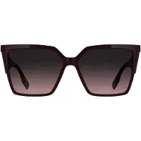 Karl Lagerfeld Lunettes de soleil pour femmes KL6207S, couleur bordeaux/gris dégradé vers le rose, dimensions 57/14/140