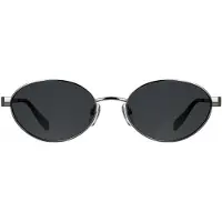 Karl Lagerfeld Lunettes de soleil pour femmes , modèle KL366S, couleur argent foncé, verres gris fumé
