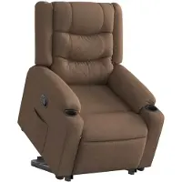 vidaXL Fauteuil relax avec releveur Marron Tissu