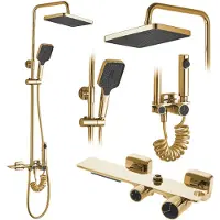 REA Kit De Douche Helix Gold