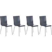CLP lot de 4 chaises visiteurs Pepe