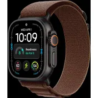 Apple Watch Ultra 4 GPs + Cellulaire 49mm Boîtier En Titane Noir - Boucle Alpine Bordeaux L