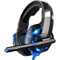 Strex Casque gaming avec micro Bleu - PC + PS4 + PS5 + Xbox One + Xbox Series