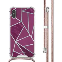 IMoshion Coque Design avec cordon pour Apple iPhone X / Xs - Bordeaux Graphic
