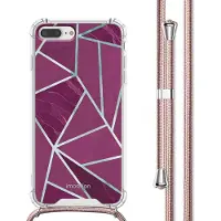 IMoshion Coque Design avec cordon pour Apple iPhone 8 Plus / 7 Plus - Bordeaux Graphic