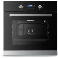 Klarstein Verosteel Four encastrable 60 cm - 67 L Four électrique, 8 modes de cuisson, classe énergétique A, acier inoxydable & verre, minuterie, plaque de cuisson
