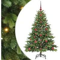 vidaXL Sapin de Noël artificiel avec 150 LED Vert 120 cm PE et PVC