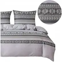 Cotton World Coton world Ensemble de Literie 3D Satin Coton Élégant 220x200