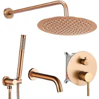 REA Colonne De Douche-baignoire Encastrée Lungo Copper Brush + Box