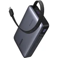 UGREEN Powerbank 20000 mAh Pb550, 67 W, USB + USB-C, câble intégré (gris)