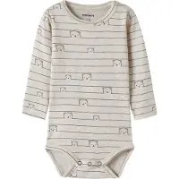 Name it Barboteuse / body 'NBMNALAS' brun foncé / gris clair
