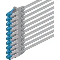 1aTTack.de , câble réseau Gigabit Cat6 - 10 unités, longueur 1,5 m, 1000 Mbit/s - connecteurs RJ45 gris