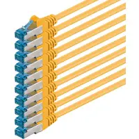 1aTTack.de Câble réseau Gigabit LAN Cat6 - 10 câbles de 5 mètres, 1000 Mbit/s - Connecteurs RJ45, couleur jaune