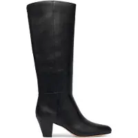 Ralph Lauren pour femme. 802P15714001 Botte haute Emersyn en cuir avec talon noir (36), 1 à 3 cm, 5 à 8 cm, Fermeture éclair, Aucun,