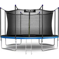 Neo-Sport Trampoline de jardin 14ft/435cm avec filet intérieur et échelle