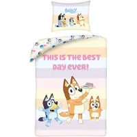 Halantex SP. z.o.o. Housse de couette Bluey Best Day Ever 140 x 200 cm - Coton