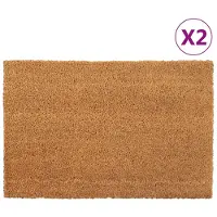 vidaXL Tapis de porte 2 pcs naturel 40x60 cm fibre de coco touffeté