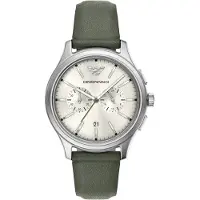 Emporio Armani Montre à affichage analogique olive / argent