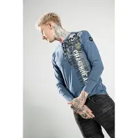 Rock Rebel by EMP T-shirt manches longues de - Chainbreaker Henley - S - XXL - pour Homme - multicolore - Taille XL