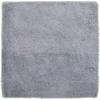 vidaXL Tapis shaggy à poils longs NAVARRA gris argenté 200x200 cm