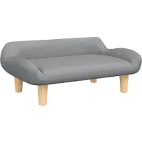 vidaXL Lit pour chien gris clair 70x40x24 cm Tissu