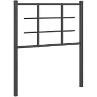vidaXL Tête de lit de rechange en métal noir 75 cm
