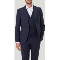 Pierre Cardin Modern Fit Veste bleu, Faux uni