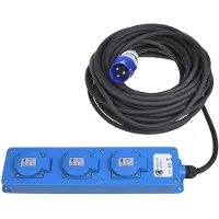 Pricenet Prise de courant Schuko à 3 voies 20 m 2 USB
