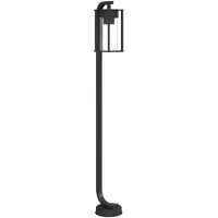 vidaXL Lampe d'allée noire 100 cm acier inoxydable