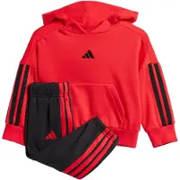 Adidas Essentials 3 Stripes Hd Joggers Set Rouge 9-12 Months Enfants