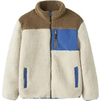Name it Veste en polaire 'NKMMacey' beige / bleu / marron